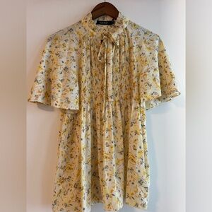 Ralph Lauren Yellow Floral Blouse